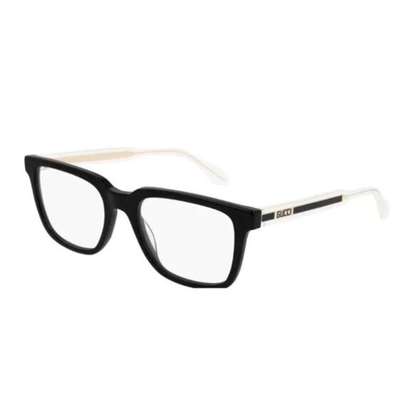 NEW GUCCI SQUARE EYEGLASSES BLACK CLEAR EYEWEAR - Picture 1 of 3